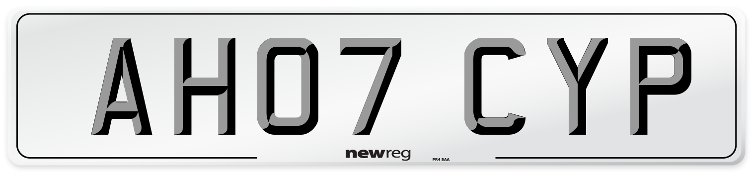 AH07 CYP Number Plate from New Reg